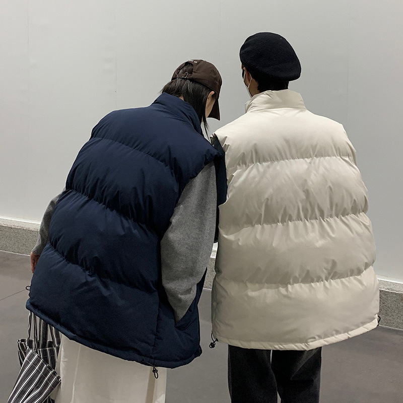 Chaleco de los hombres 2022 Otoño e Invierno la juventud estilo Hong Kong pareja casual caliente del collar soporte chaleco sin mangas al por mayor