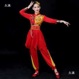 鼓服锣鼓队民族大鼓腰鼓队新款威风舞龙水鼓打鼓服演出服服装女