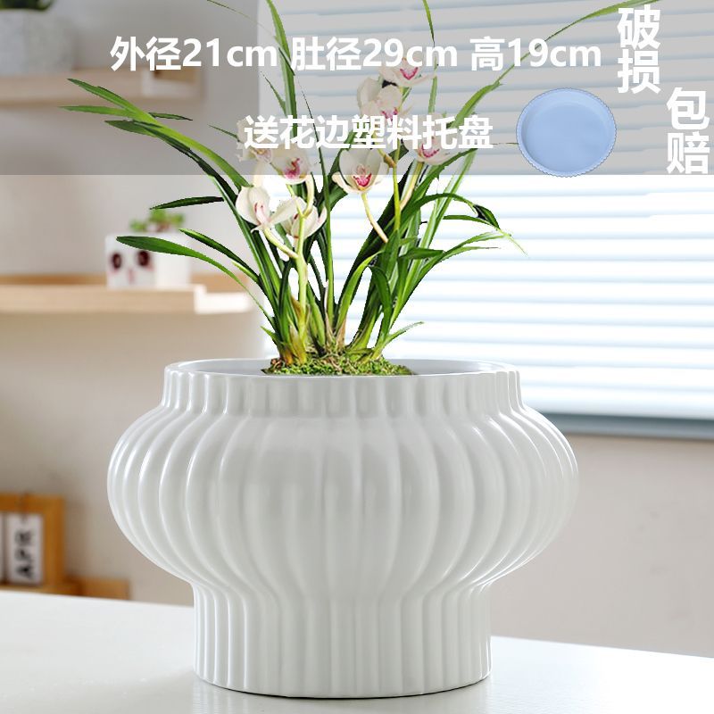 Extra large lantern matte white (comes with tray)