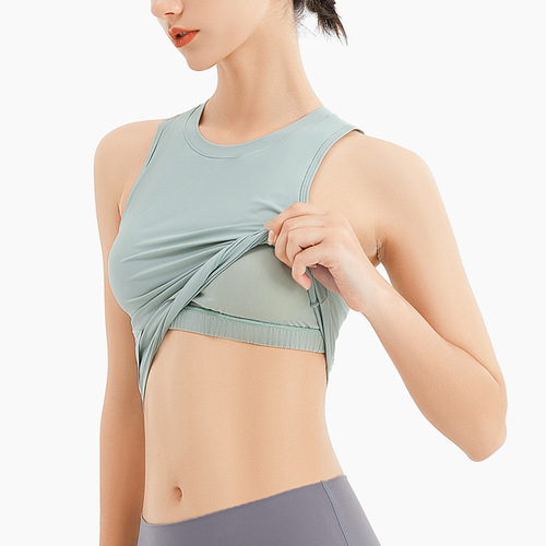 LULU Women's Sports Bra Top with Padding, Ribbed Fitted Workout Top, Beauty Back Support, Tight Yoga Clothes, Short Sleeveless