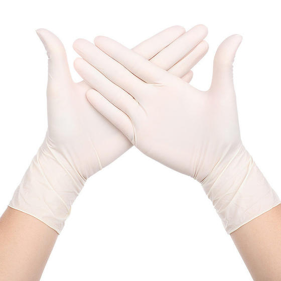 Hongsheng Medical Examination Gloves Disposable Latex Examination Gloves Powder-free Non-slip Rubber Household Gloves