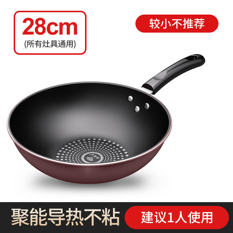 뚜껑이없는 다이아몬드 웍 28cm