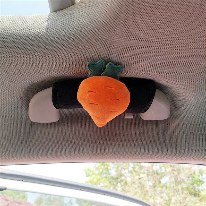 Cute dibujos animados frutas mango de automóvil hombre y mujer universal mango de puerta interior cubierta guante de tracción de techo
