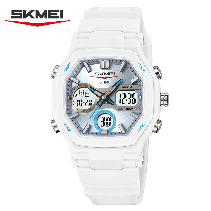 SHIMEI 전자 학생 다기능 전자 시계 국경 간 시계 스포츠 다목적 유행 듀얼 디스플레이 크로노 그래프 시계