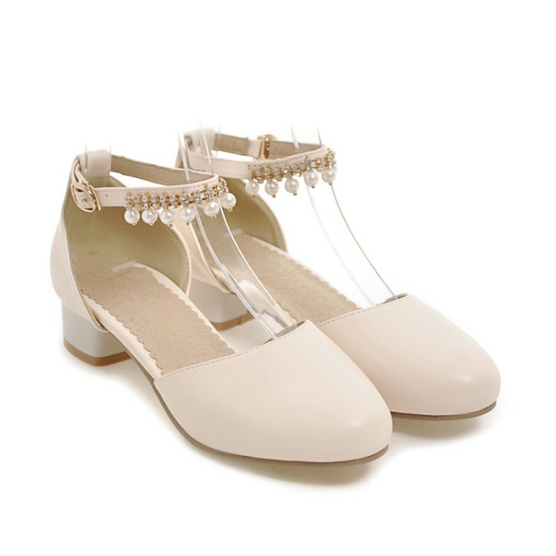 Sandalias de las muchachas del verano nuevo 2022 niña media y grande zapatos los niños desfile princesa Rosa tacones altos