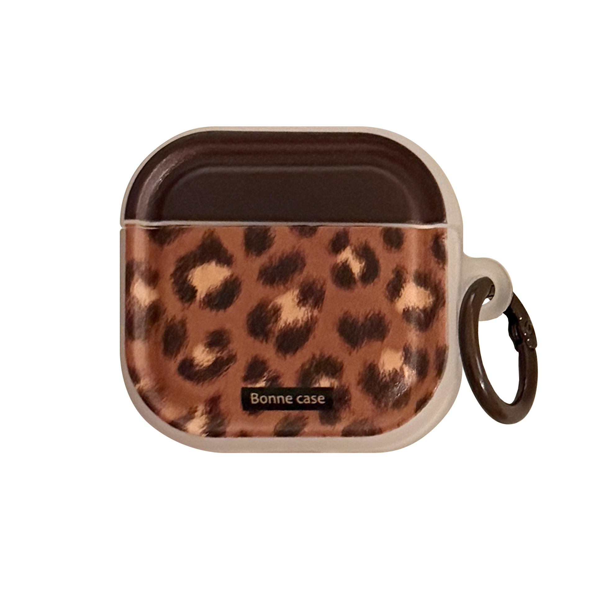 Brown Leopard Cherry AirPods auriculares cubierta pro3 cubierta 4 generación Bluetooth inalámbrico 1 retro 2 anillo colgante
