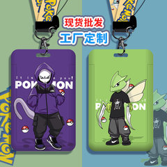 Cartoon card holder student school badge with lanyard ID holder bus subway meal card access card work permit factory wholesale