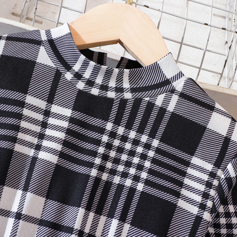 Lässig Plaid Gürtel Polyester Mädchen Kleider display picture 3