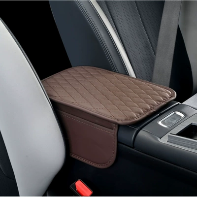 Armrest box pad | Box Mat Car Armrest Box - thin-section-coffee-color