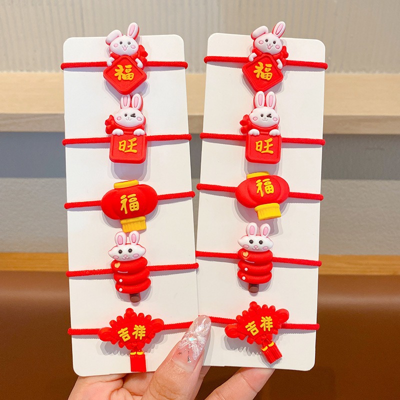 Cuerda de pelo de dibujos animados de alta elasticidad accesorios para el cabello de los niños cuerda de pelo Super lindo tocado de las niñas banda de goma corbata de bebé cabeza de bola