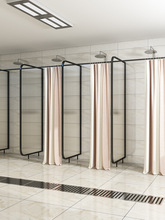 澡堂淋浴房隔断不锈钢玻璃屏风隔断板体育馆游泳馆淋浴间挡板