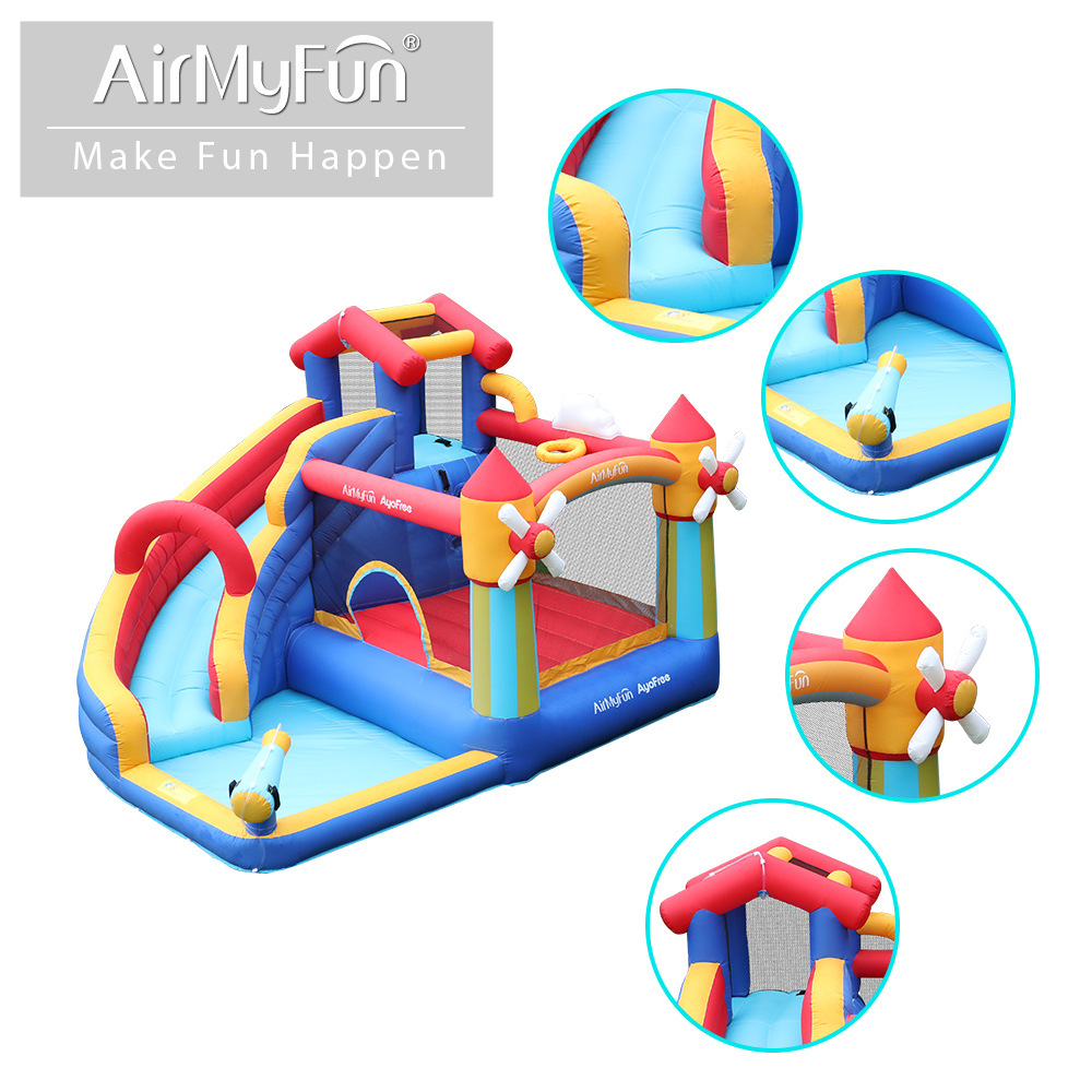 AMF| Castillo infláble de rociador doméstico para niños, tobogan de rociador doméstico interior, pequeño parque, castillo infláble