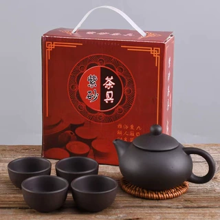 西施壶紫砂套装厂家直销宜兴茶壶批发一壶四杯茶具礼品礼盒赠送品