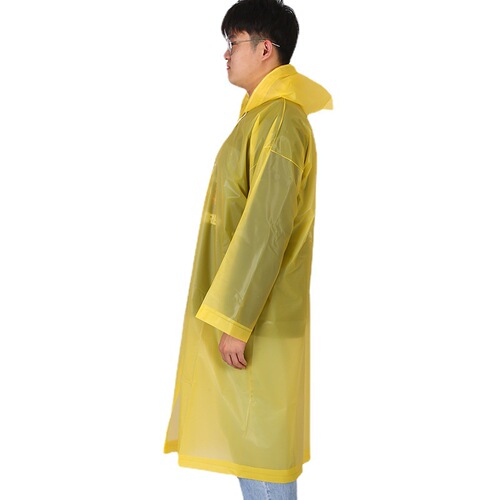 Disposable poncho for outdoor rafting in tourist attractions, adult lengthened and thickened one-piece Eva raincoat