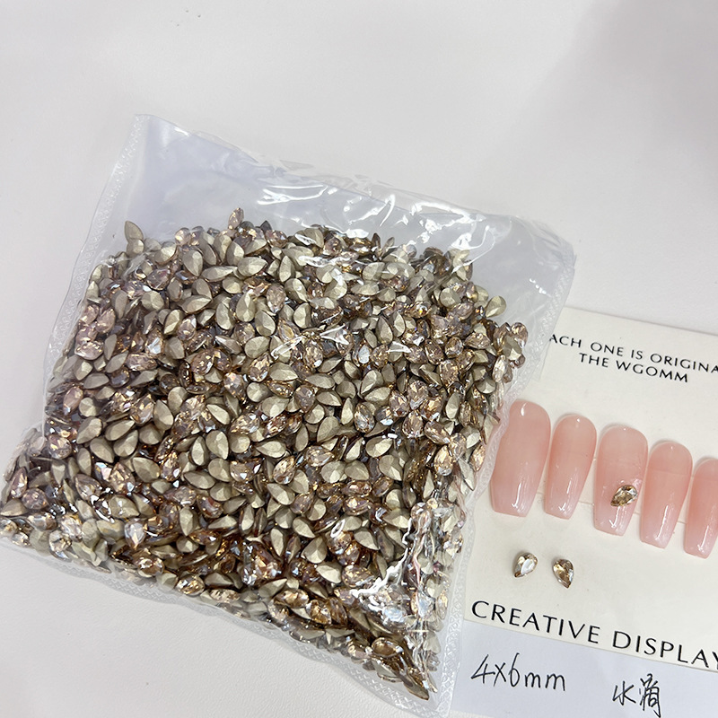 [KKK04-23] champagne water drop 4 * 6mm