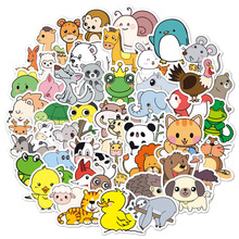 50张森林宝宝卡通动物涂鸦贴纸儿童生日派对赠送小礼品水杯贴画
