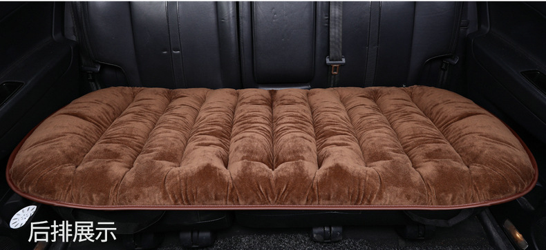 Car Cushion Warm Seat Cushion Cover Single Piece with Backrest Thickened Plush Car Seat Car Interior Supplies Source Factory