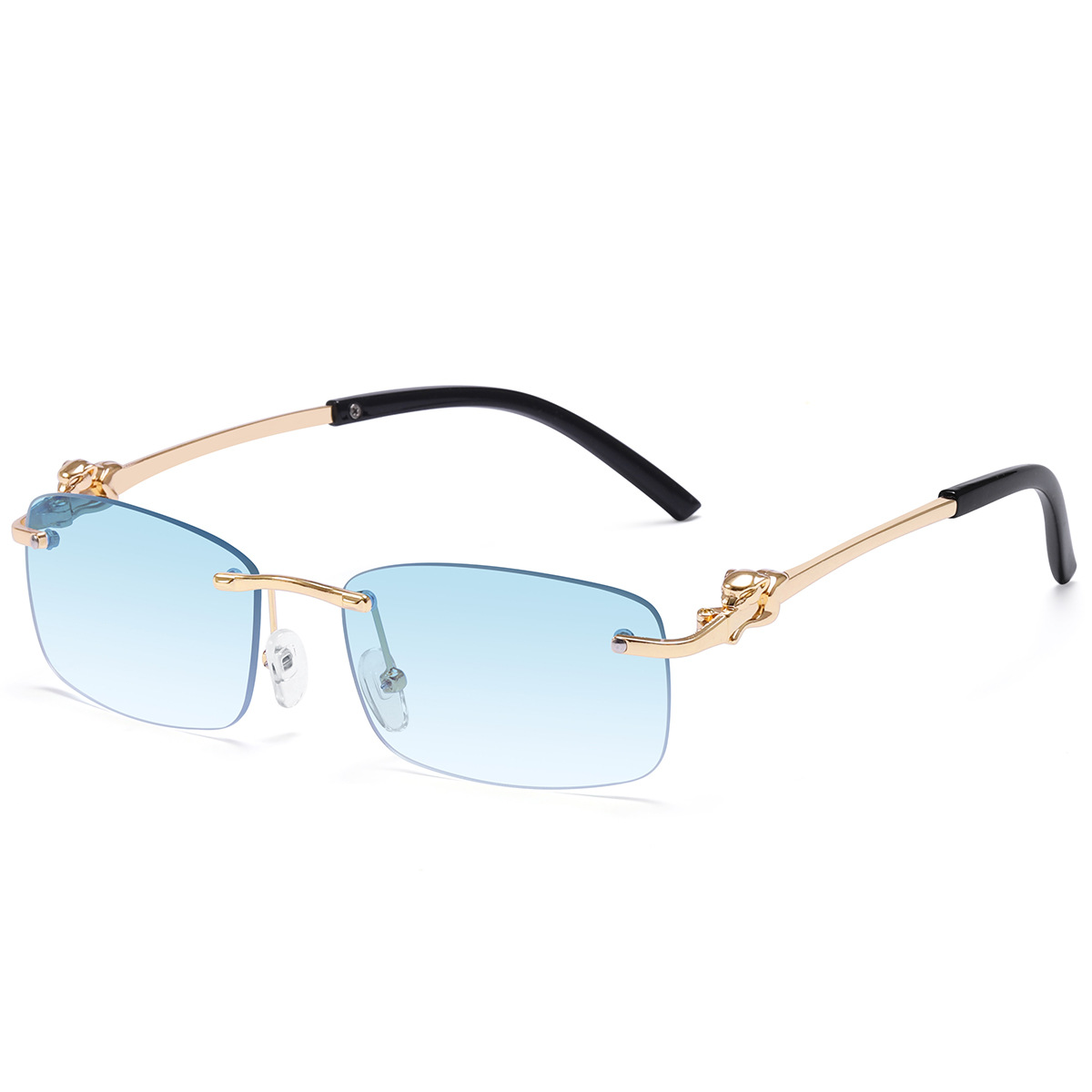 Nuevas gafas de sol cuadradas pequeñas sin marco gafas retro americanas gafas de sol personalizadas a prueba de rayos UV para hombres y mujeres