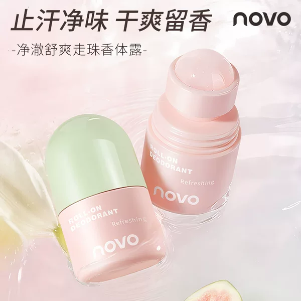 Novo Purifying and Refreshing Roll-On Deodorant for Women, Eliminates Underarm Odor, Long-Lasting Fragrance, Antiperspirant Roll-On