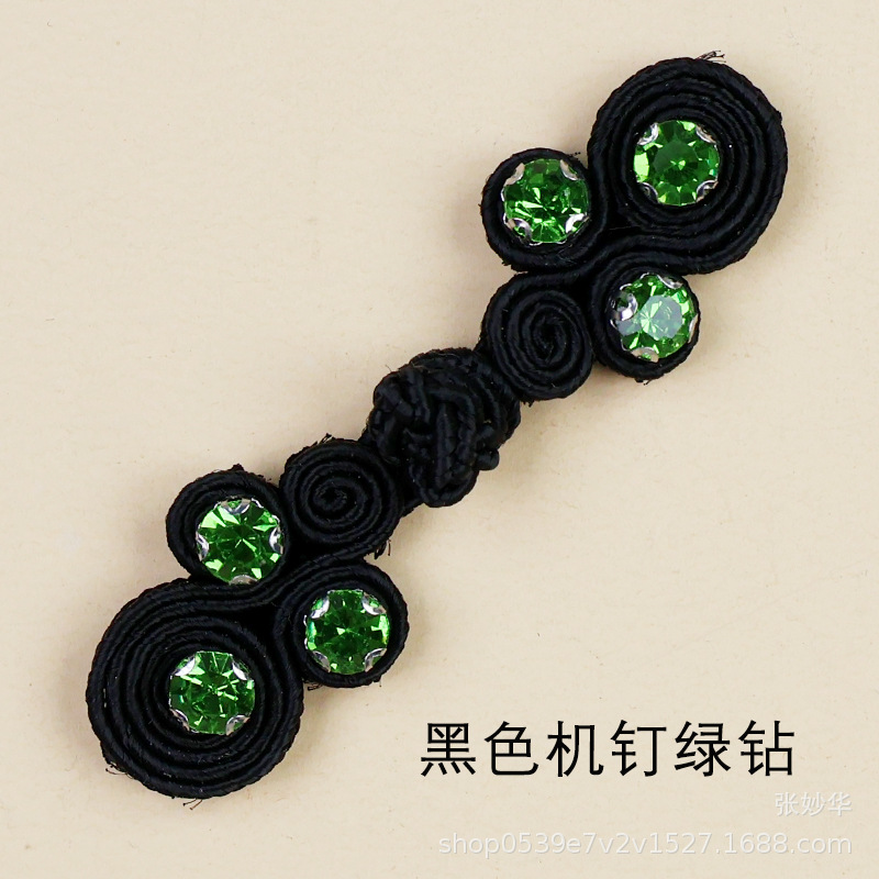 Miaoyi teje a mano cuatro turbinas de diamantes de color clavos hanfu cheongsam vestidos de botones fabricantes de venta directa Guofeng botones