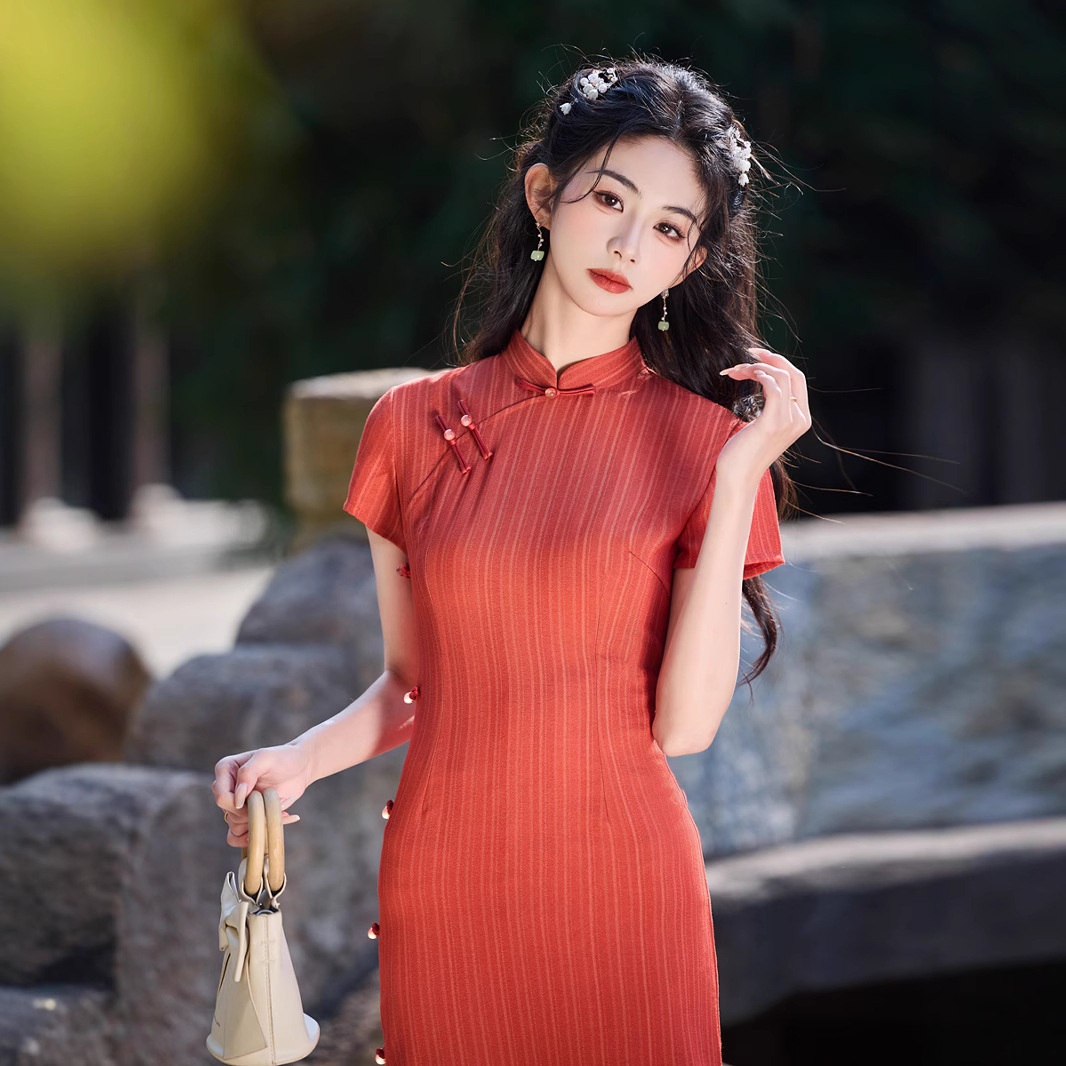 Summer elastic classic modern cheongsam