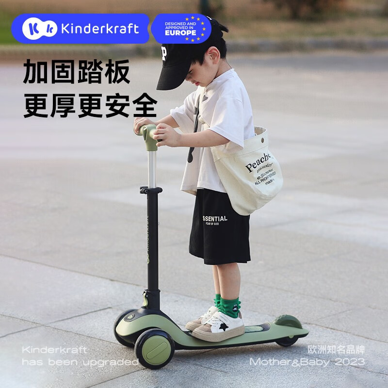 KK Kids Skateboard for 1-3-6 year old Boys and Girls, Skating Board for Sitting, Riding, and Sliding, Three-in-One Baby Scooter