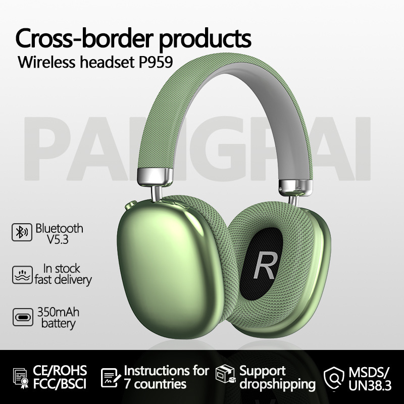 国境を越えた起爆ヘッドセットP959無線bluetoothヘッドセットは、カードを挿入した電気商がアップルの携帯電話ヘッドセットを適用することをサポートしています|undefined