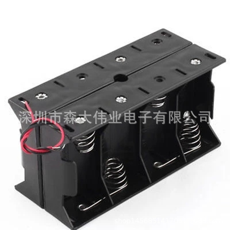 1号8节背靠背电池座  D型 8节1号电池盒背叠  大号8节电池盒 12V