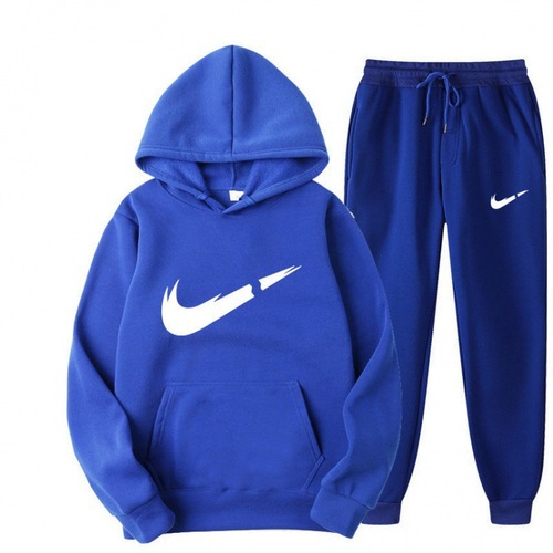 2024 New European and American Style Long-Sleeve Sweatsuit for Men—Spring/Fall, Solid-Color Set with Hood, Comfortable & Trendy Casual Wear