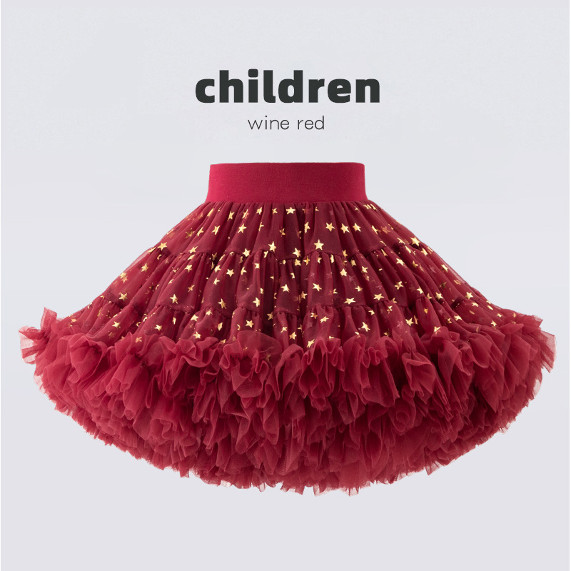 聆风二代超蓬tutu裙a类儿童蓬蓬裙女童半身裙公主裙秋冬网纱裙潮