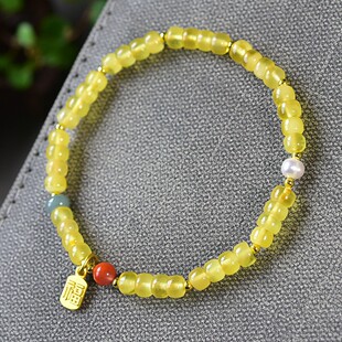 Natural Russian Chicken Oil Yellow Beeswax Old Style Single Circle Bracelet Size 5 to 6 mm Raw Mineral Beeswax Live Supply