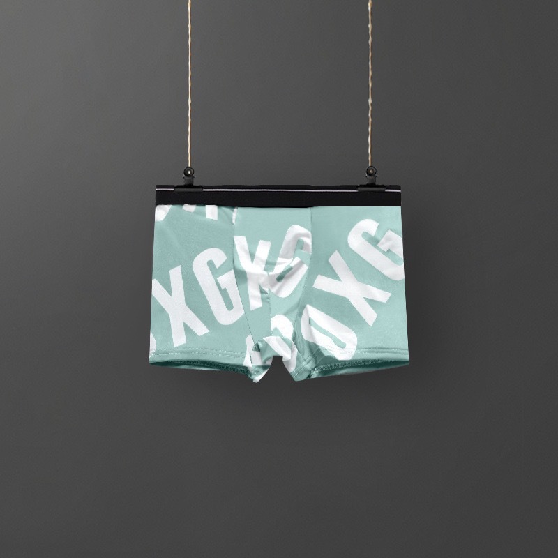 Ropa interior de los hombres de seda de hielo calzoncillos de los hombres verano transpirable cómodo moda personalidad Boxer shorts niños pantalones personalidad