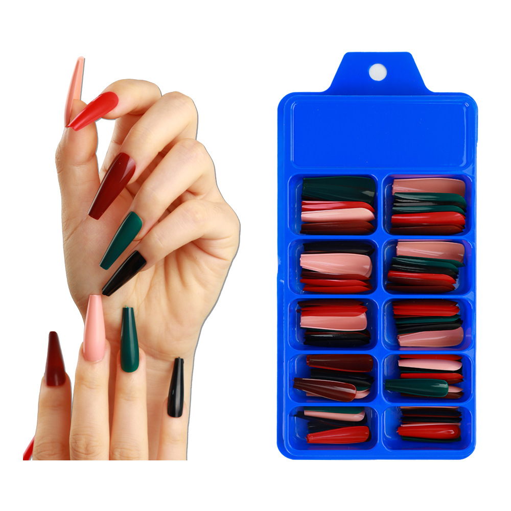 Colorful Pattern Fashion Colorful Abs Nail Patches 100 Pieces