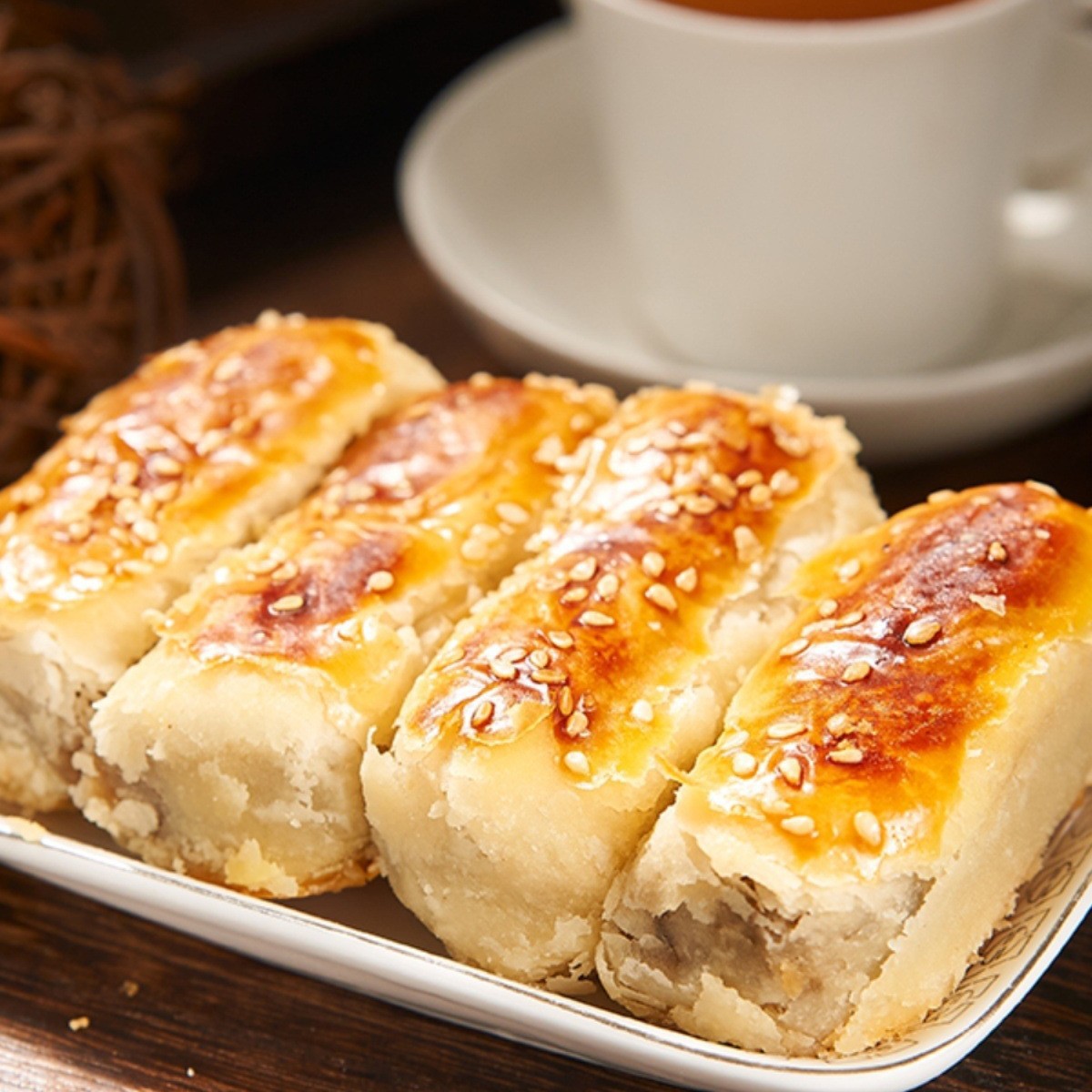 宫廷糕点铺葱油酥饼四川特产成都文殊院老号传统手工老式点心