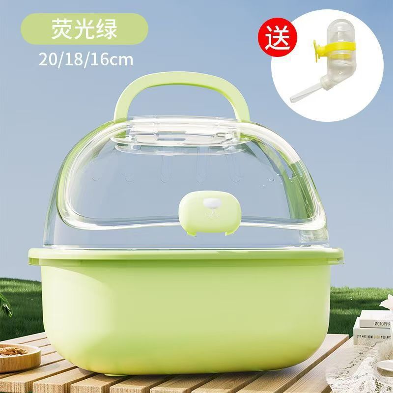 仓鼠半透外带笼侏儒金丝熊蜜袋鼬外出通风手提笼小宠透明造景笼子|undefined