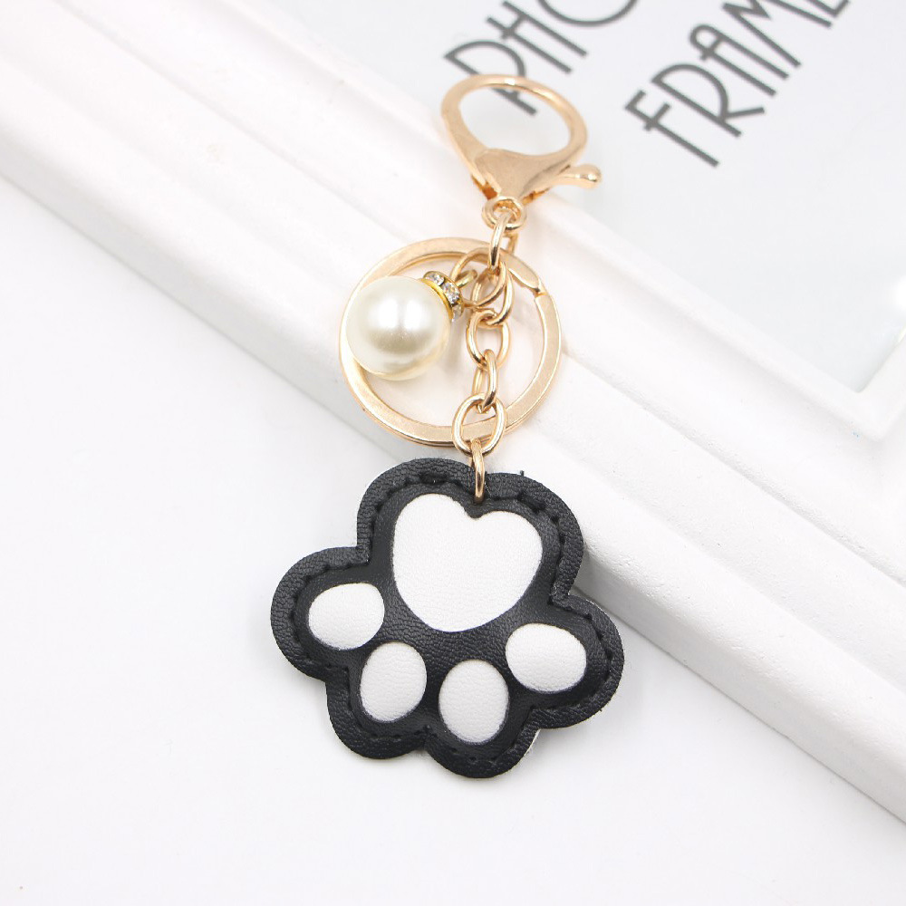 Cat's Claw Bear Paw Leather Bag Key Chain Pendant Bag Pendant Keychain display picture 4