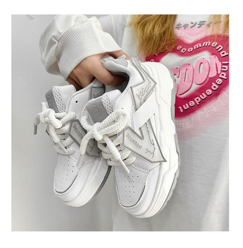 Nuove scarpe da ginnastica alla moda per coppie con pane a vita alta con suola spessa Scarpe da corsa casual per studenti di minoranza cinese-chic_voghion.com