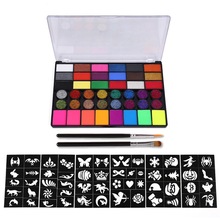 42色儿童舞台万圣节表演水溶性面部人体彩绘颜料速干易上色可水洗