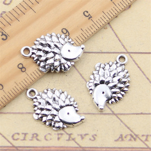 Ancient Silver Hedgehog DIY Accessories Pendant Charm Necklace Bracelet Pendant