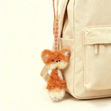 新款可爱小狐狸尾巴材料包包挂件卡通公仔玩偶钥匙扣情侣闺蜜礼物