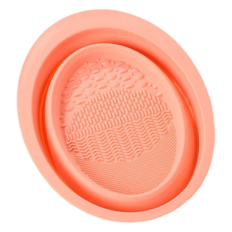 Силиконовая складная чаша для чистки кистей для макияжа, портативная чаша для очищения спонжей и масок для лица