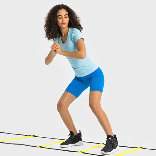 Spring new European and American slim and tall sports and leisure T-shirts for women, running and fitness round neck short-sleeved yoga tops