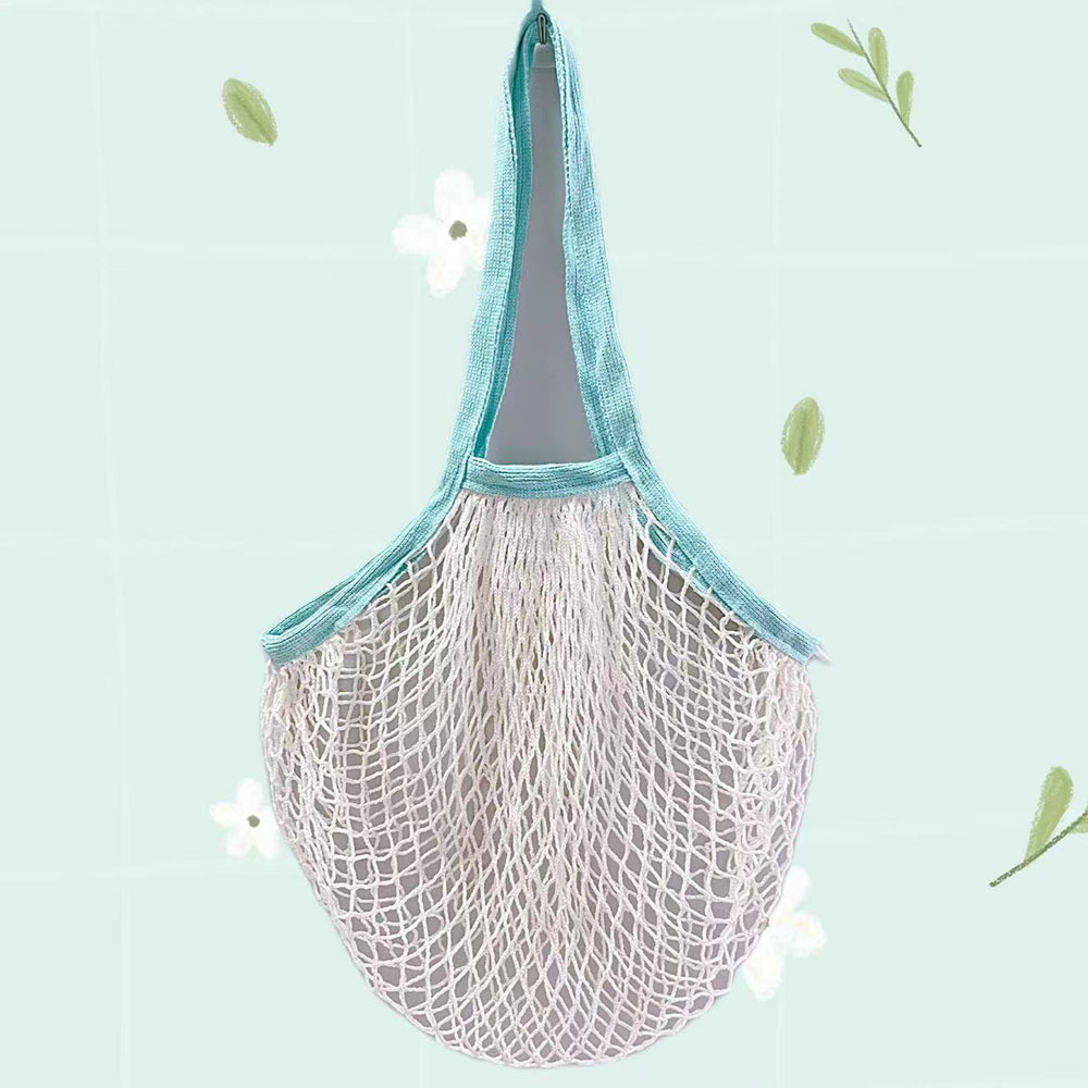 40x40; 두꺼운 긴 손잡이 민트 그린 투톤; 100% 순면 메시 배색