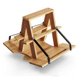 跨境创意阅读架儿童立式读书架木制双面看书架可旋转食谱乐谱架