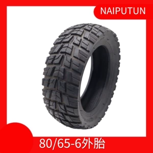 Naiputun 80/65-6 (255X80) off-road naxışlı şin, elektrik skuter aksesuarları