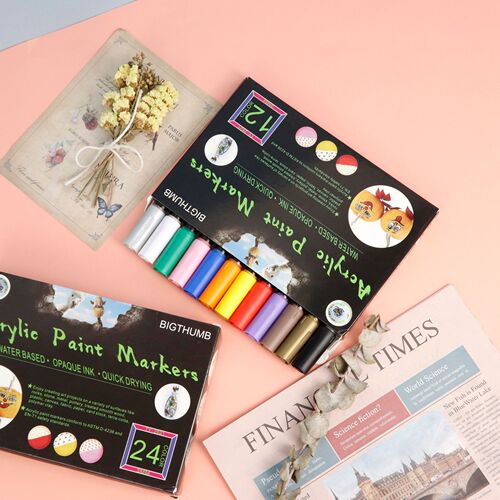 Tianyi acrylic marker pen art color graffiti hand account marker pen water-based paint pen diy painting acrylic pen