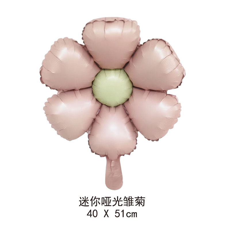 新款哑光迷你小花朵雏菊气球儿童生日场景布置装饰品铝膜气球批发|undefined
