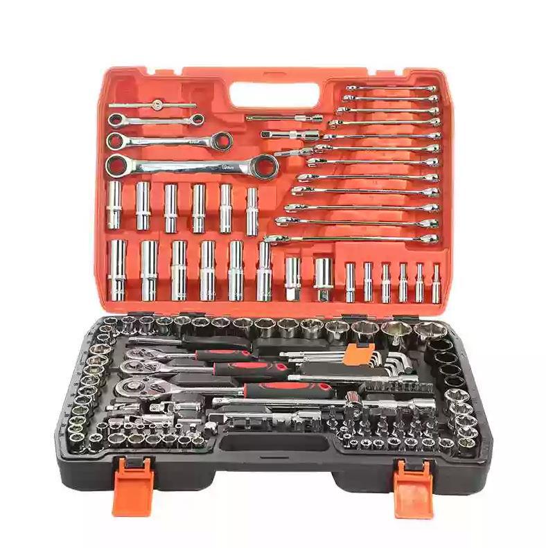 216-Piece Ratchet Wrench Repair Tool Box Car Mechanical Repair Multi-Functional Socket Large Flying Wrench Set