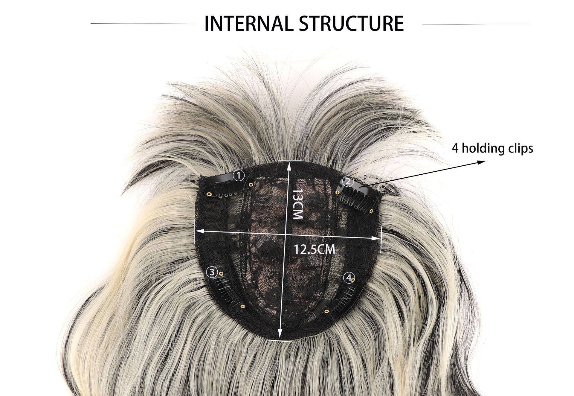 Synthetic hair water ripple block short curly wig_voghion.com