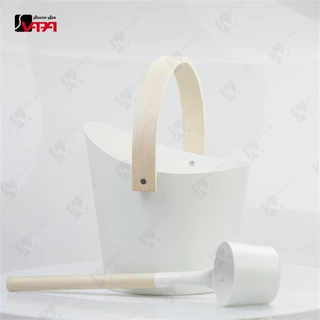 厂价直销 新款 桑拿配件  5L喷砂铝桶白色  汗蒸房桑拿房用